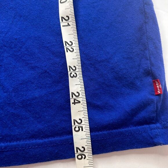 Levi's Men’s Chenille Patch Logo Royal Blue T-Shirt Tee 100% Cotton Size M - Picture 11 of 12